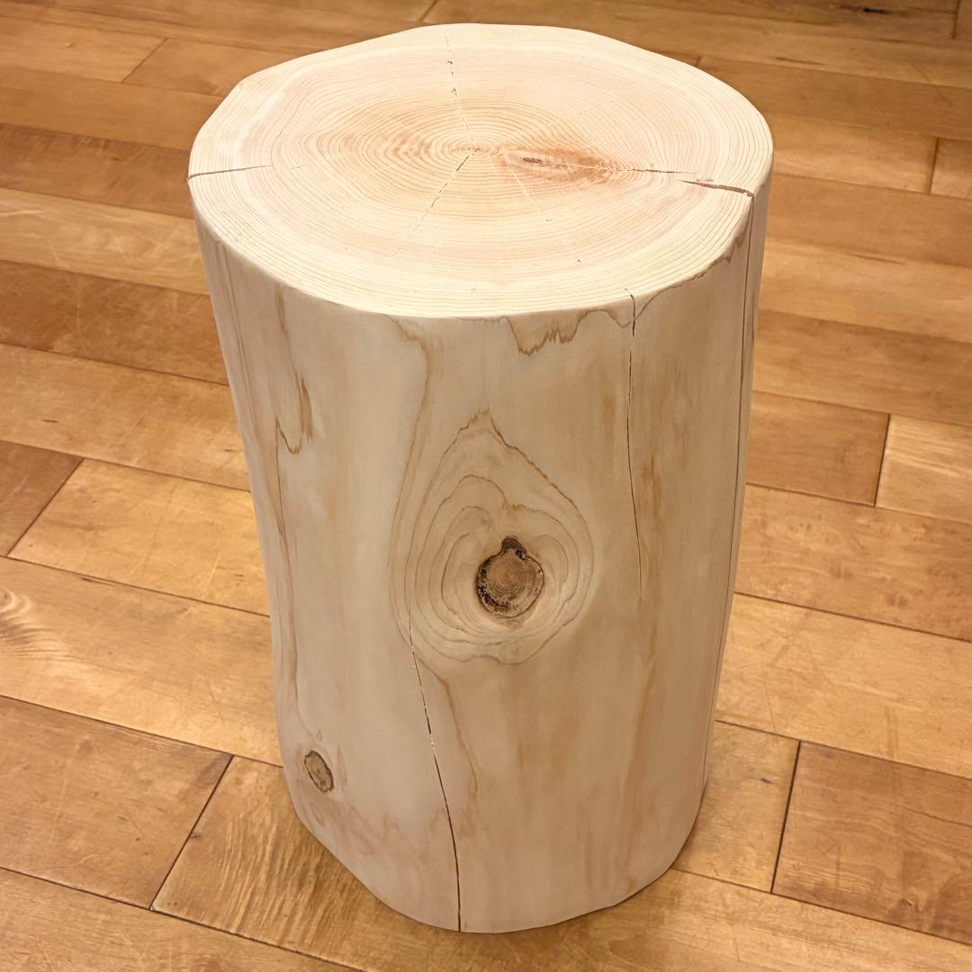 檜　丸太　椅子　スツール　No.1346