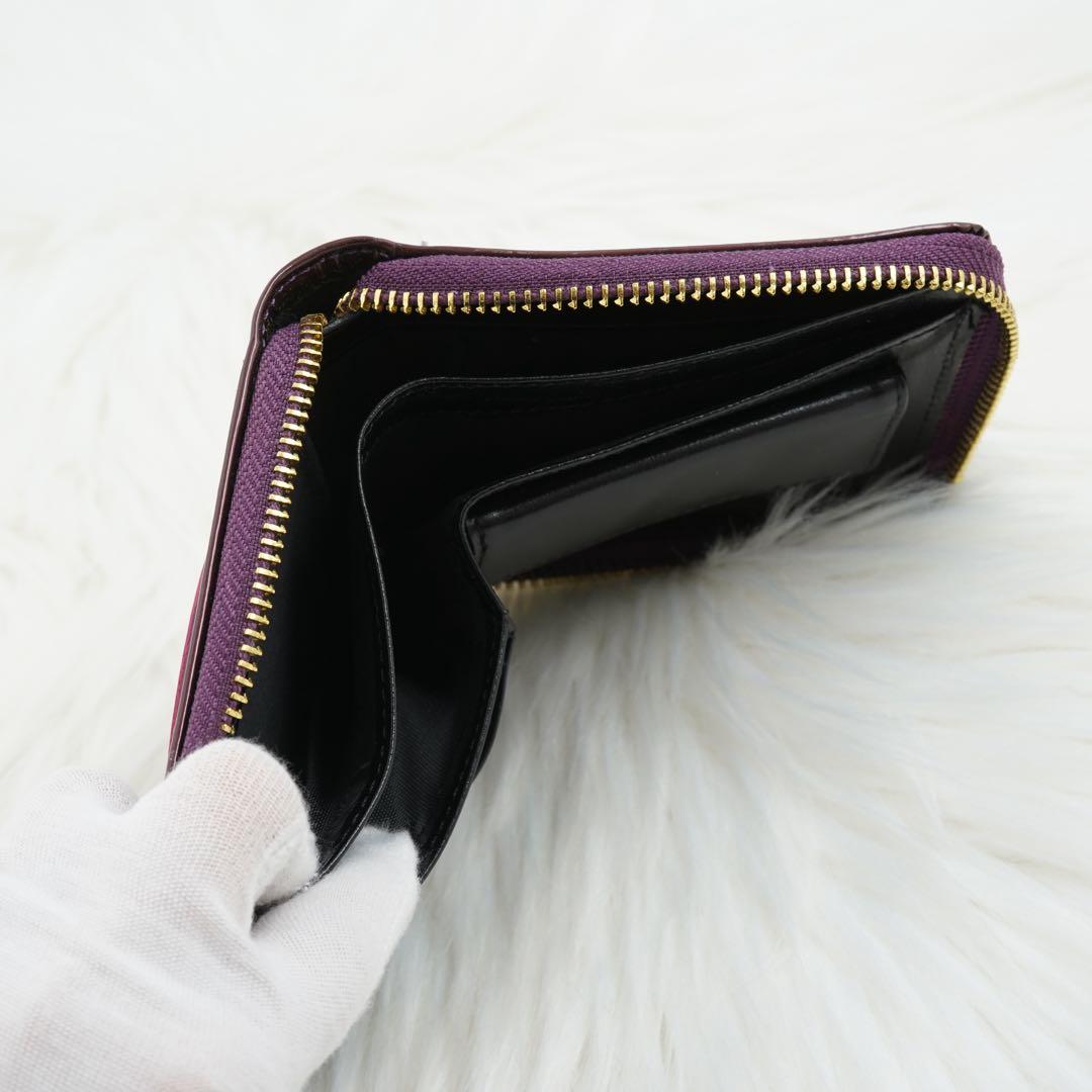 新品未使用品　箱付き　TORY BURCH トリーバーチ　折り財布　パープル