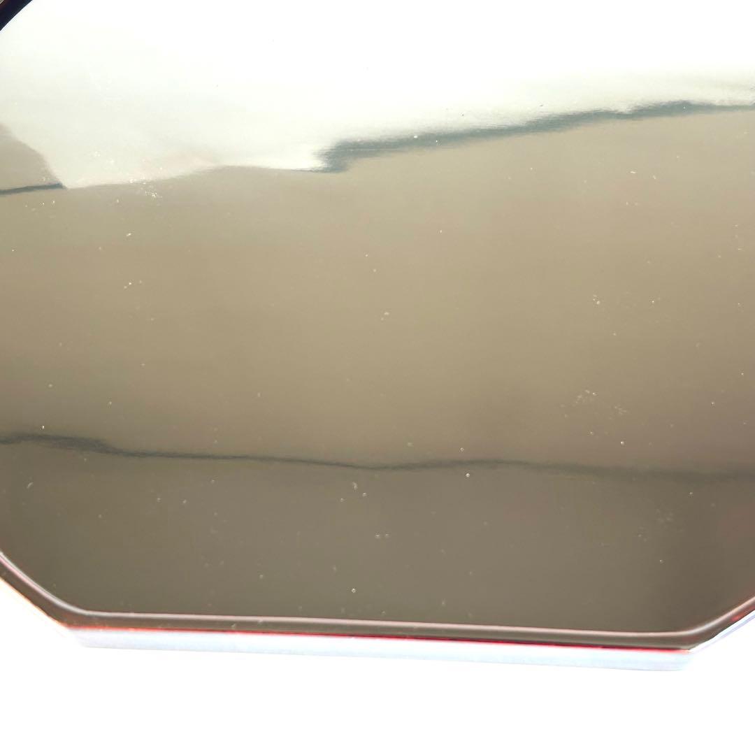 【未使用】天然木 木製 漆塗り 溜め ランチョンマット お膳 膳 お盆 半月盆①