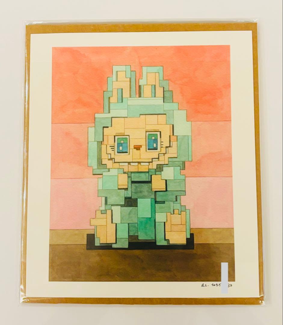 アダムリスター 版画 Labubu ラブブ シルクスクリーン 限定50部