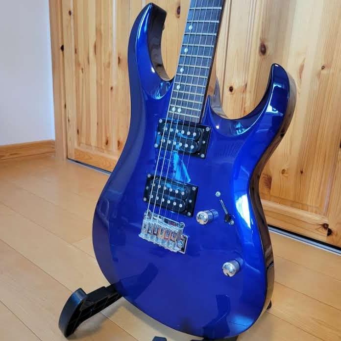 【調整済】Cort コルト X-2 メタル向エレキギター 青 米国製弦 ケース付