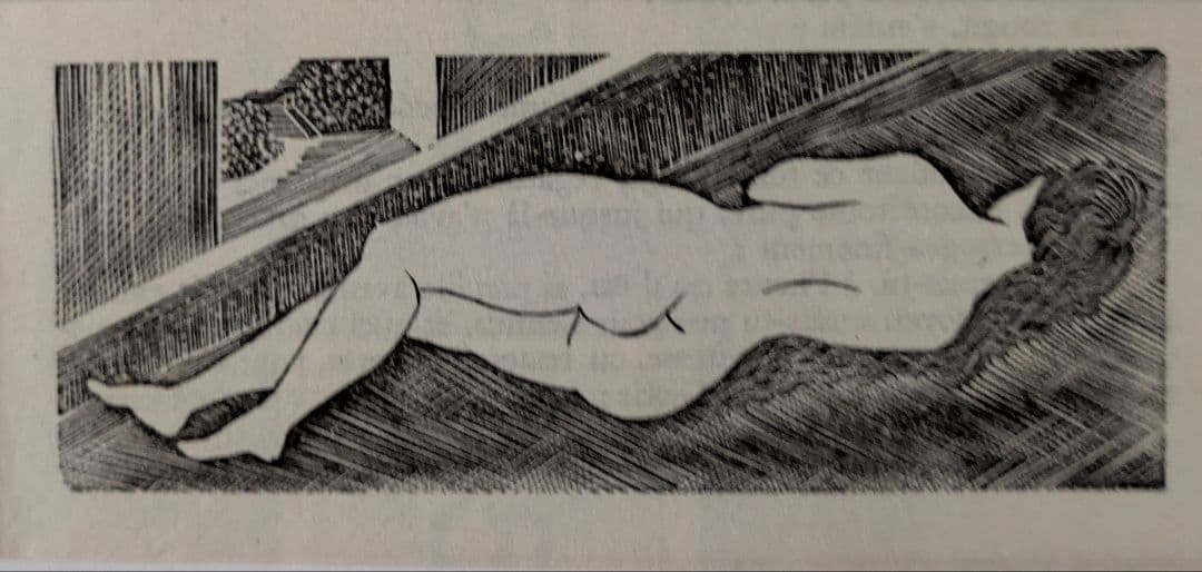 ラスト1点 Dd藤田嗣治のオリジナル木版画　1925年制作