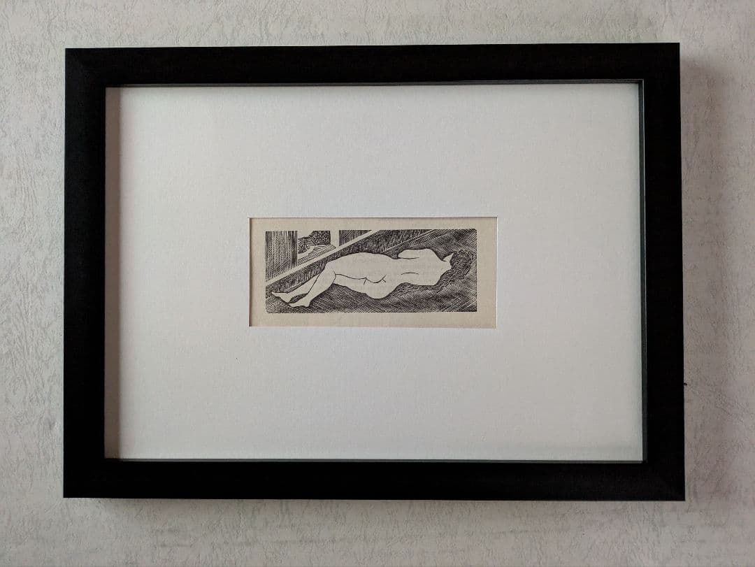 ラスト1点 Dd藤田嗣治のオリジナル木版画　1925年制作