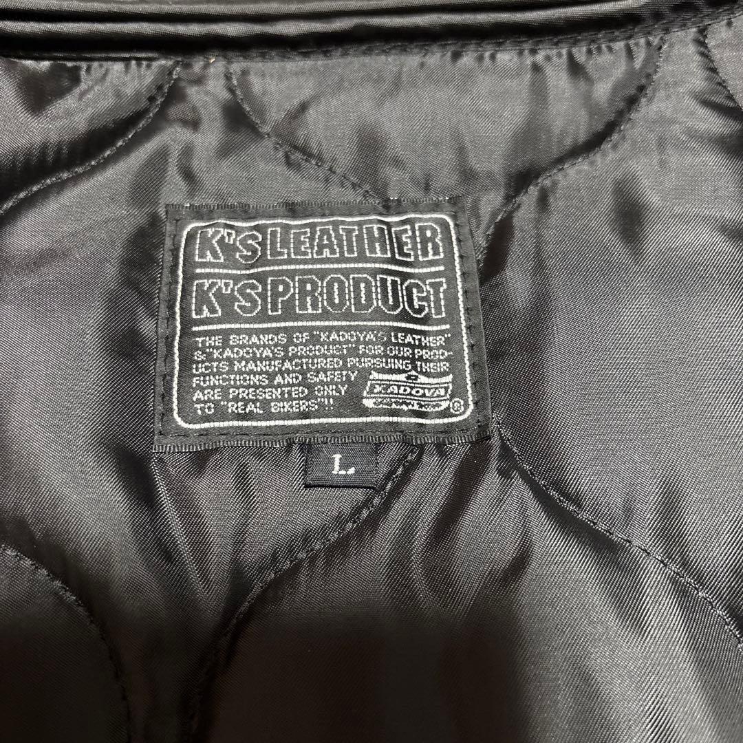 【牛革】KADOYA レザージャケット L ライダースジャケット 本革