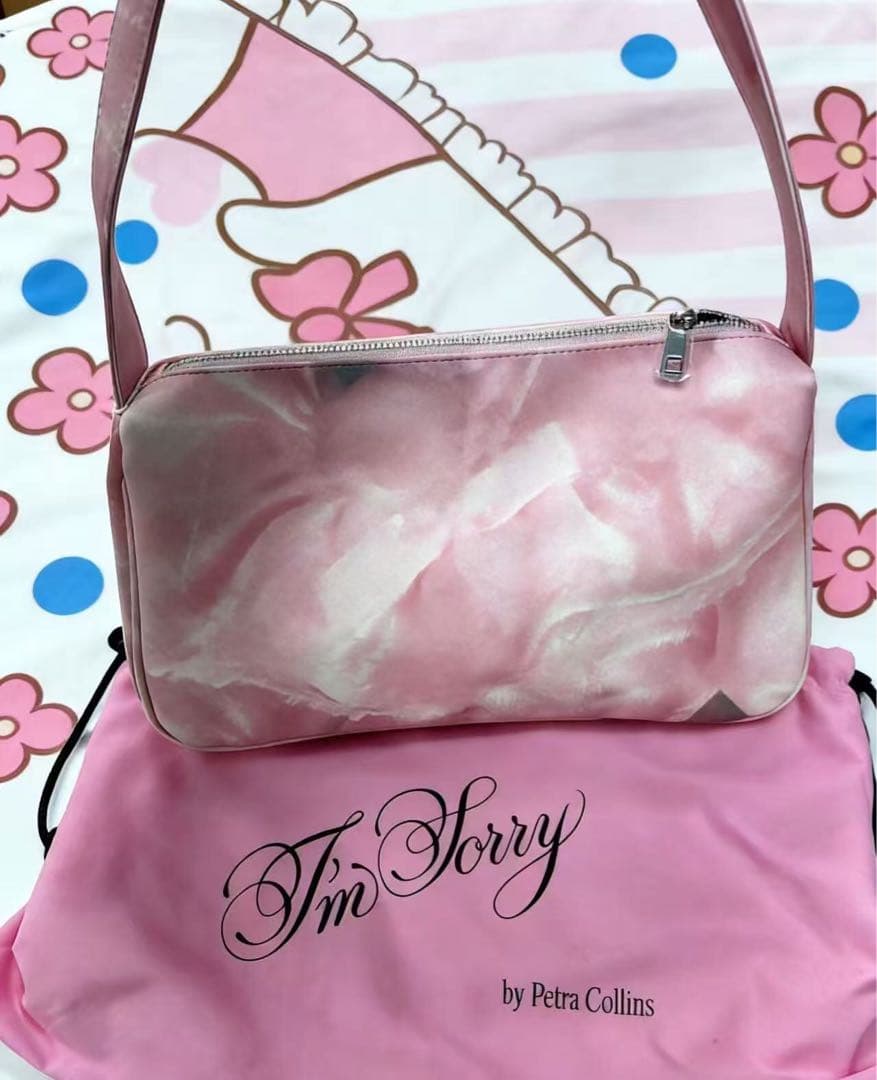 未使用品 Im sorryキャラクター顔プリントショルダーバッグ