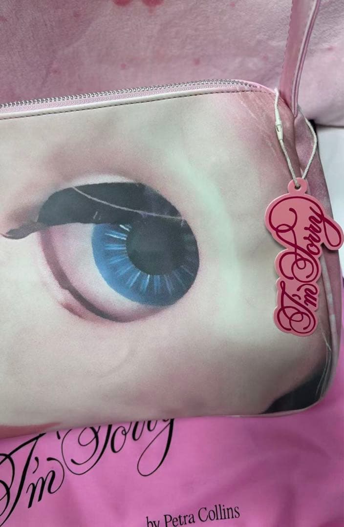 未使用品 Im sorryキャラクター顔プリントショルダーバッグ