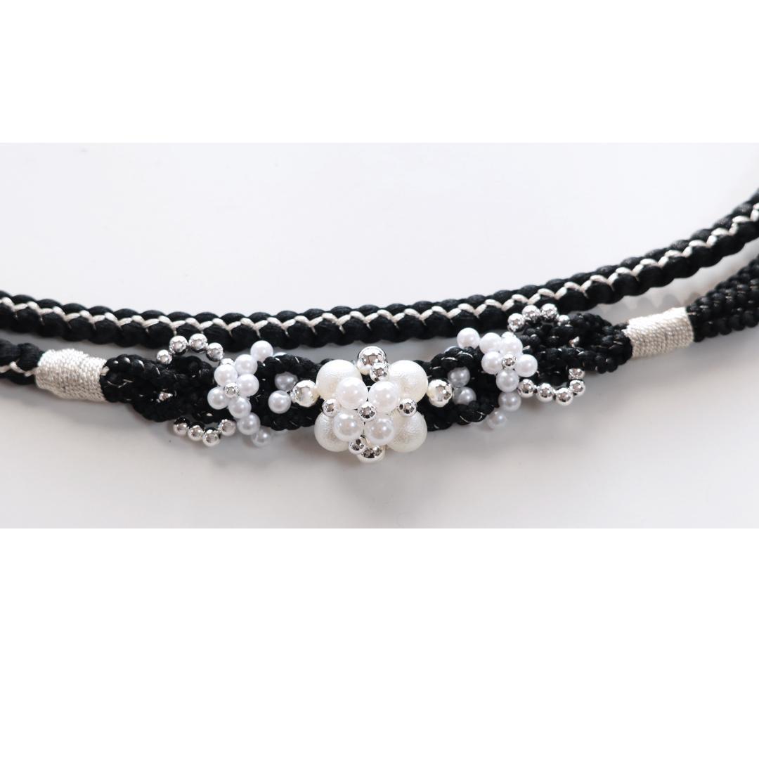 【極美品！】新古品◆ 振袖6点セット ◆総絞り丈160cmフルセット黒44Sb