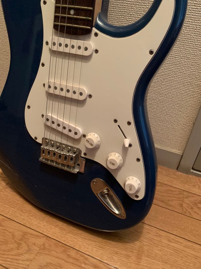 エレキギター 青 ギターケース付き