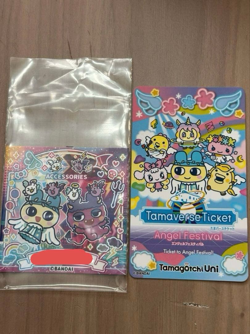 【美品・ステッカー付き】たまごっちユニ エンジェルフェスティバル