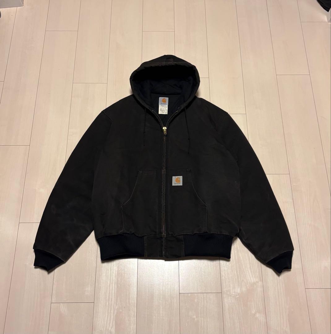 【USA製】carhartt Active Jacket Black XL