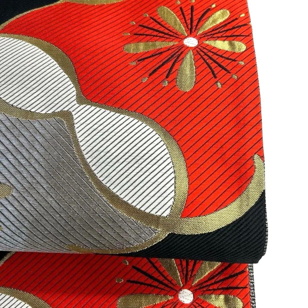 梅花　蕾　金糸　銀糸　袋帯　振袖帯　着物　023a p