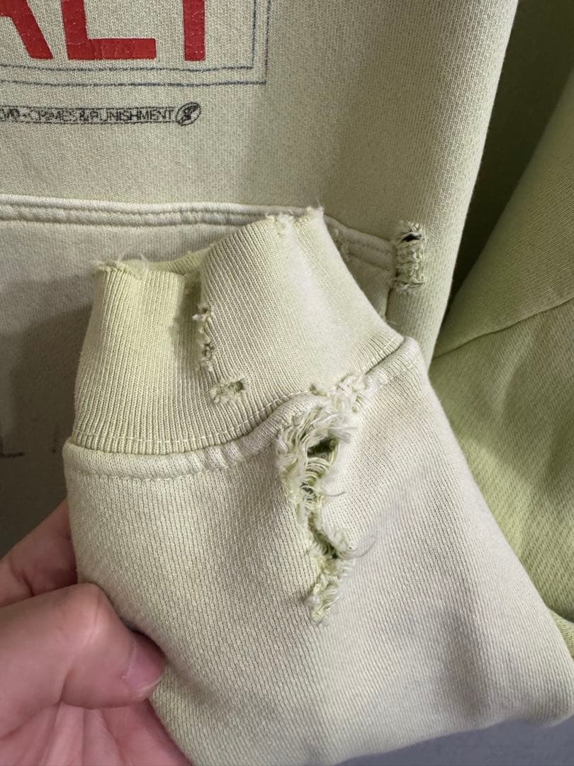 パリーハリウッド 25AW ペイント ワッペン プルオーバーパーカーメンズM/L