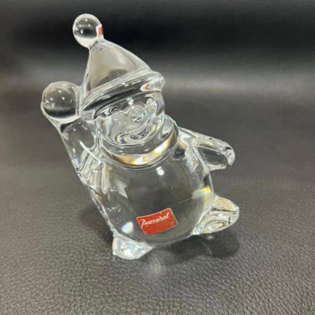 Baccarat バカラ　クリスマス　オブジェ　置き物 スノーマン クリア