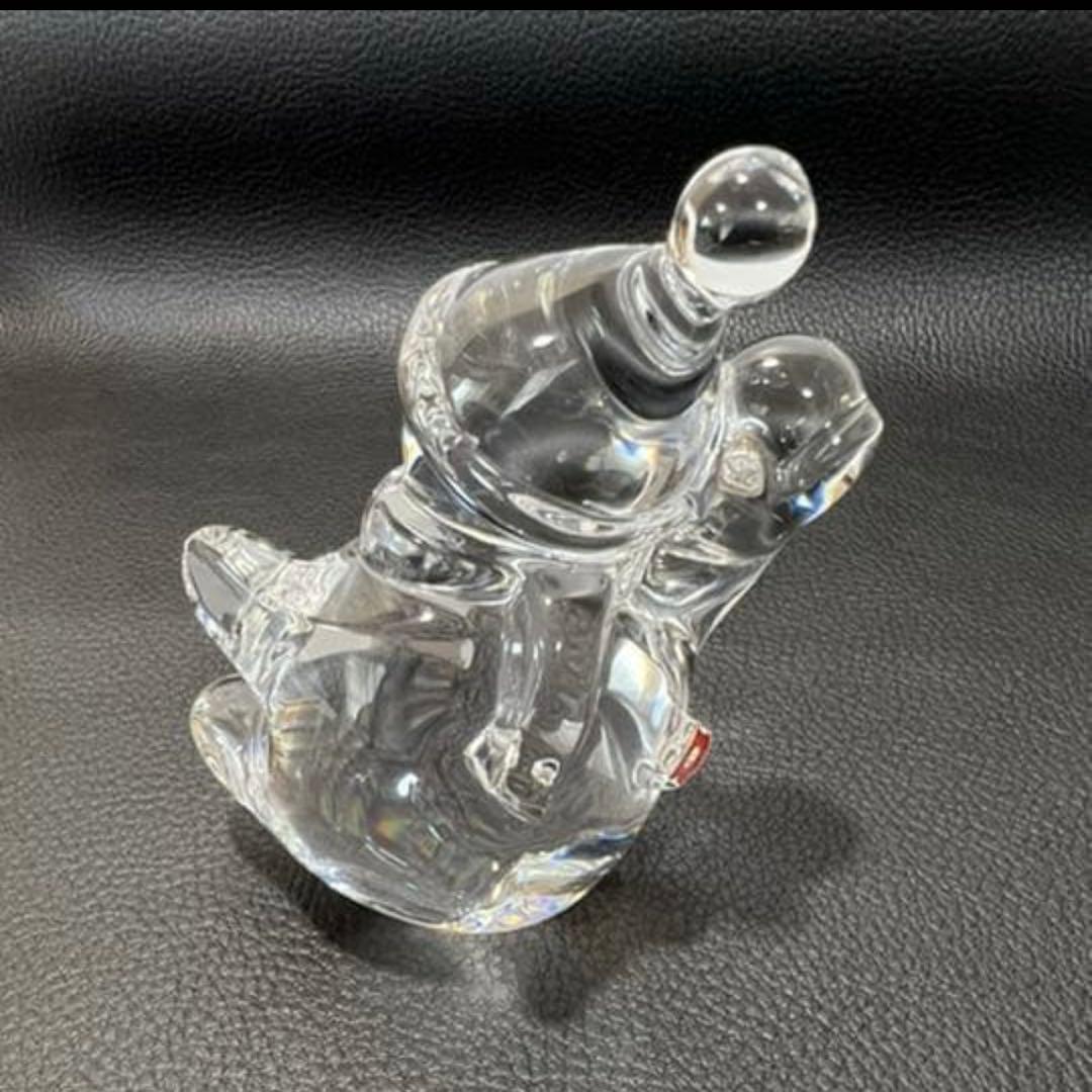 Baccarat バカラ　クリスマス　オブジェ　置き物 スノーマン クリア