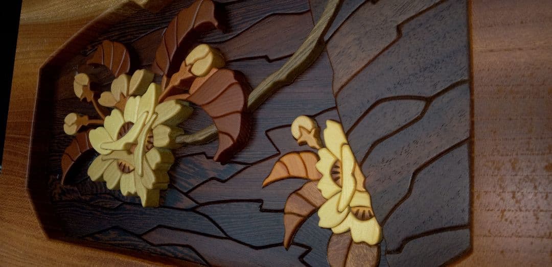 組み木絵画　あさのたかお作品