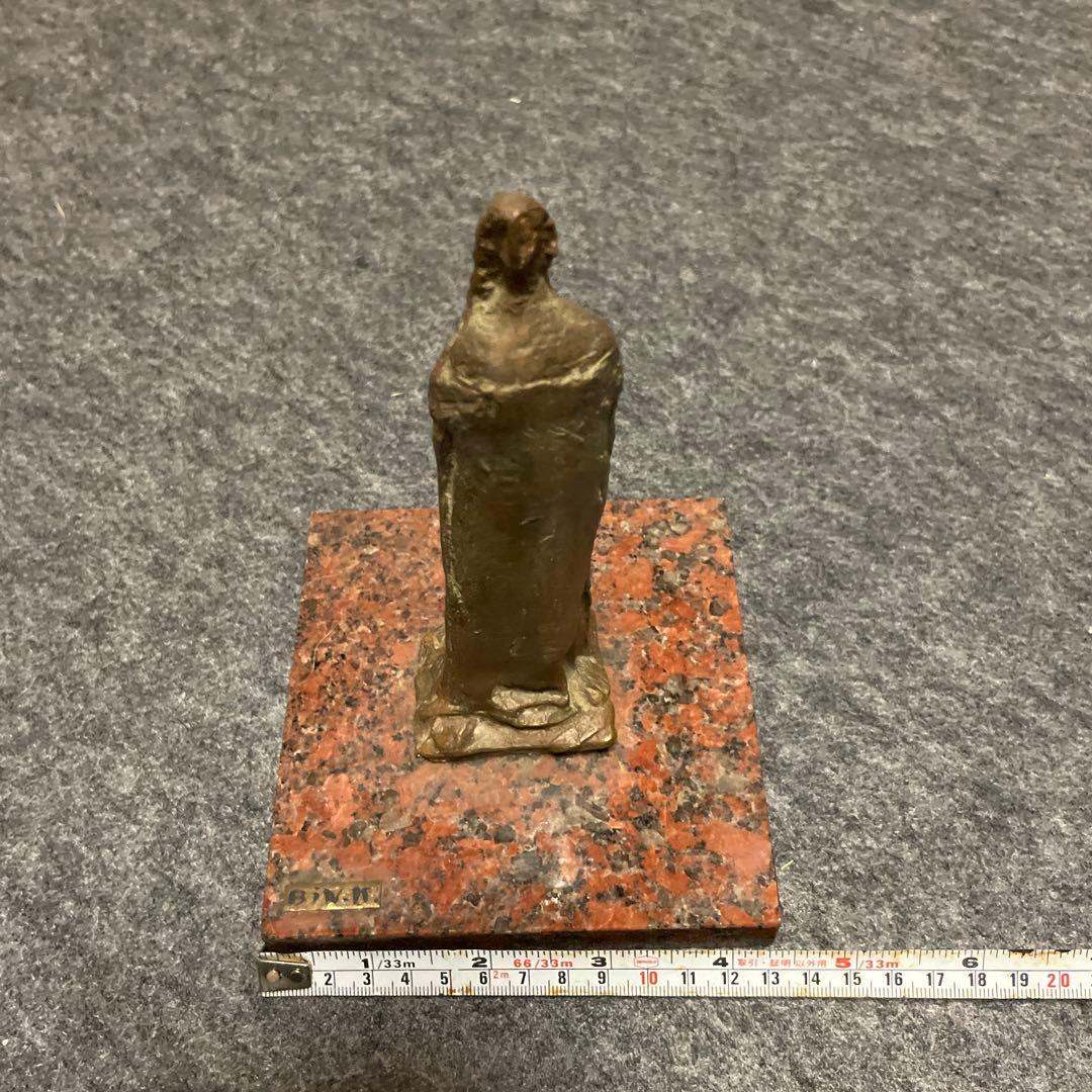 美術品　アート　アンティーク　金属製象　台座石