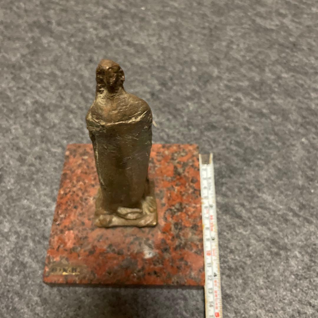 美術品　アート　アンティーク　金属製象　台座石