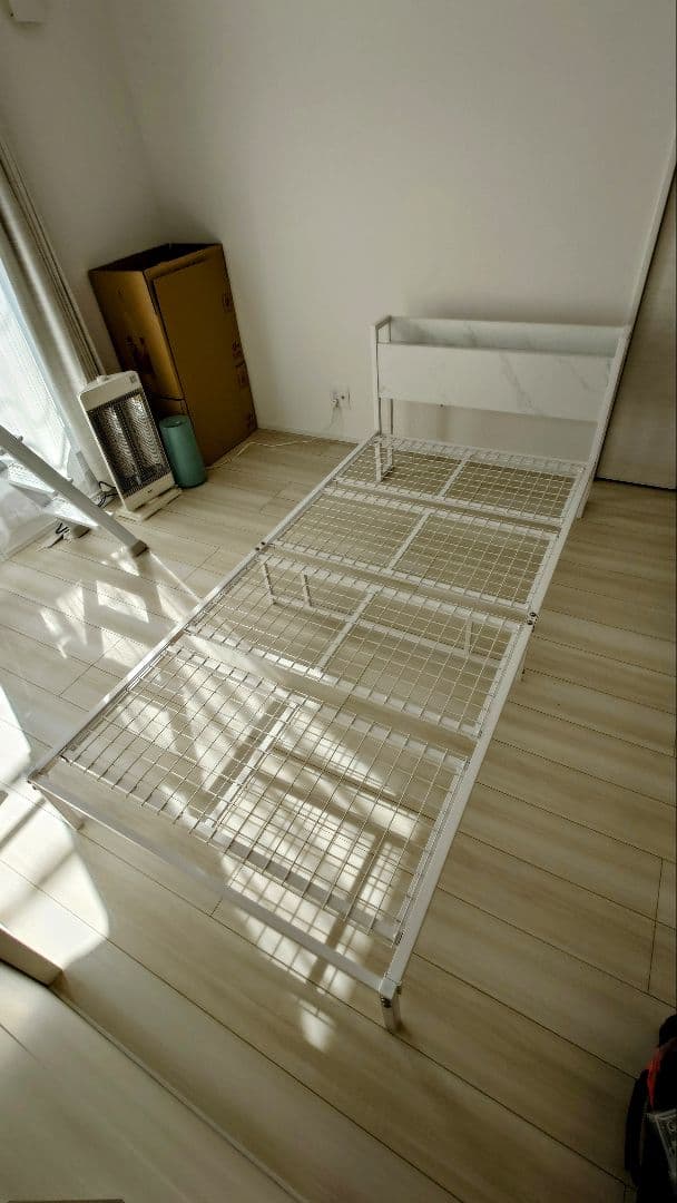 ニトリ　★棚付きパイプベッドとマットレスセット★