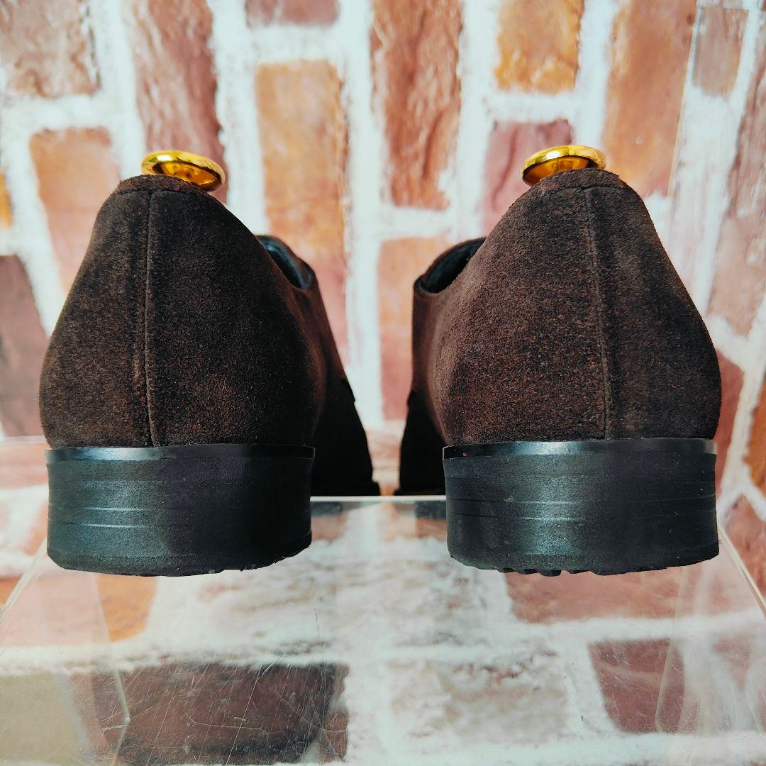 【未使用級】三陽山長（7） モンク スエード　ストレートチップ　タブル