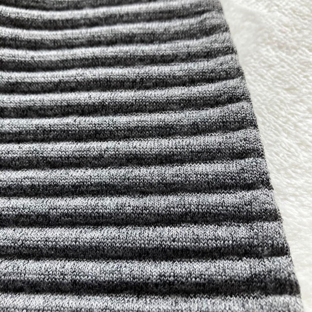 美品 イッセイミヤケme 縮絨プリーツ サルエルパンツ グレー