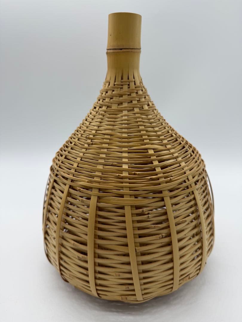 田中篁斎造　虫籠花入　共箱　花籠　花篭　高さ26センチ