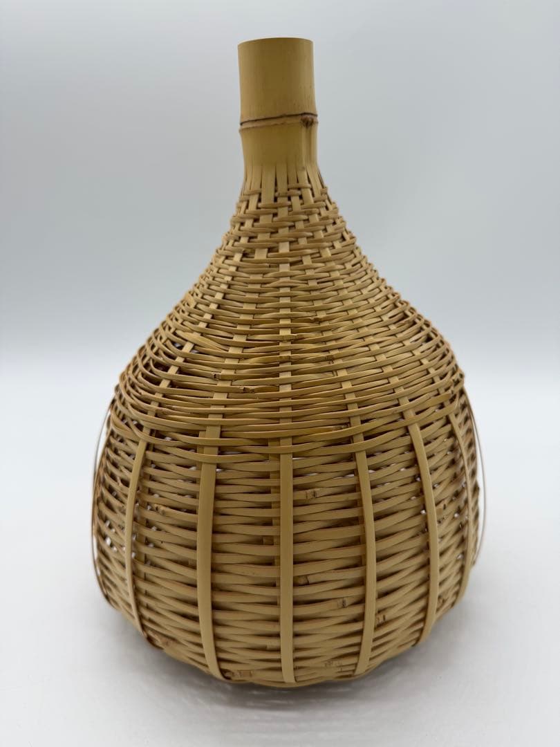 田中篁斎造　虫籠花入　共箱　花籠　花篭　高さ26センチ