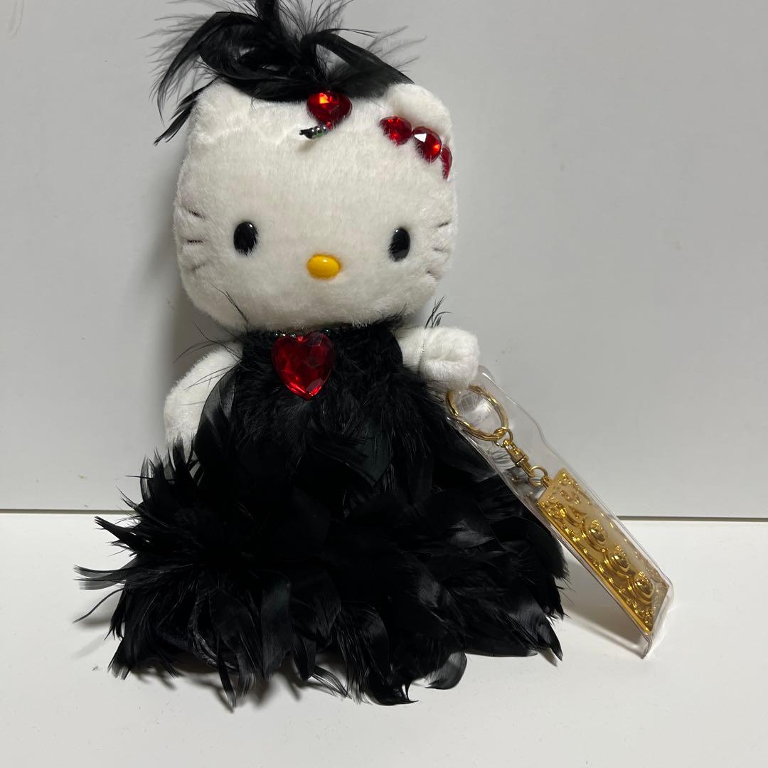 ハローキティ ぬいぐるみ 小 黒い羽根のドレス アクセサリー サンリオ レア