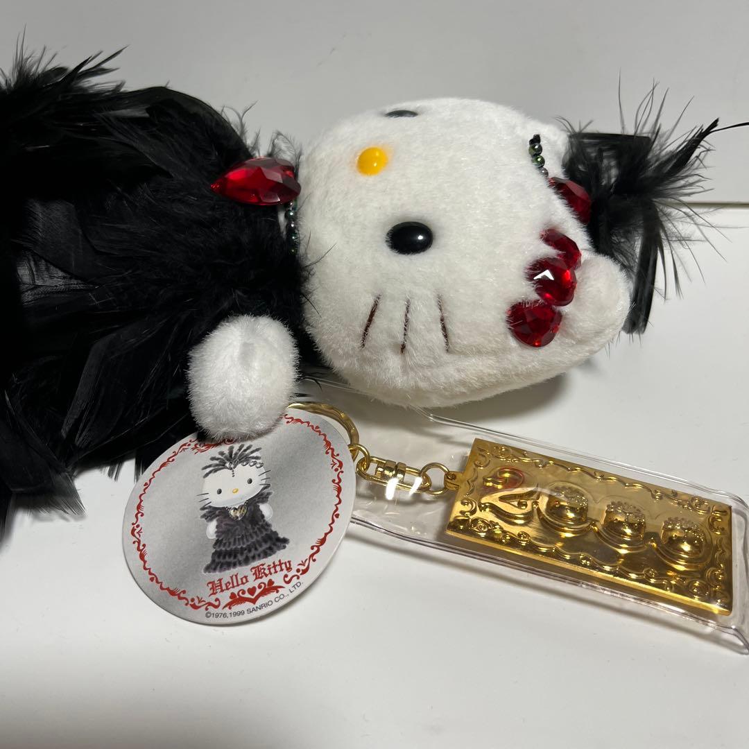 ハローキティ ぬいぐるみ 小 黒い羽根のドレス アクセサリー サンリオ レア