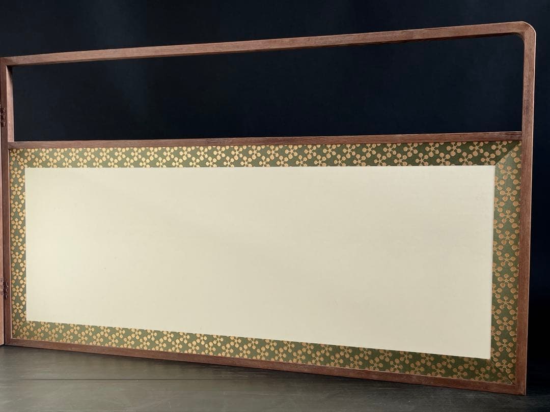 「祖」 利休梅 銀紙散らし 両面 上透かし 風炉先屏風 茶道具 （127②）