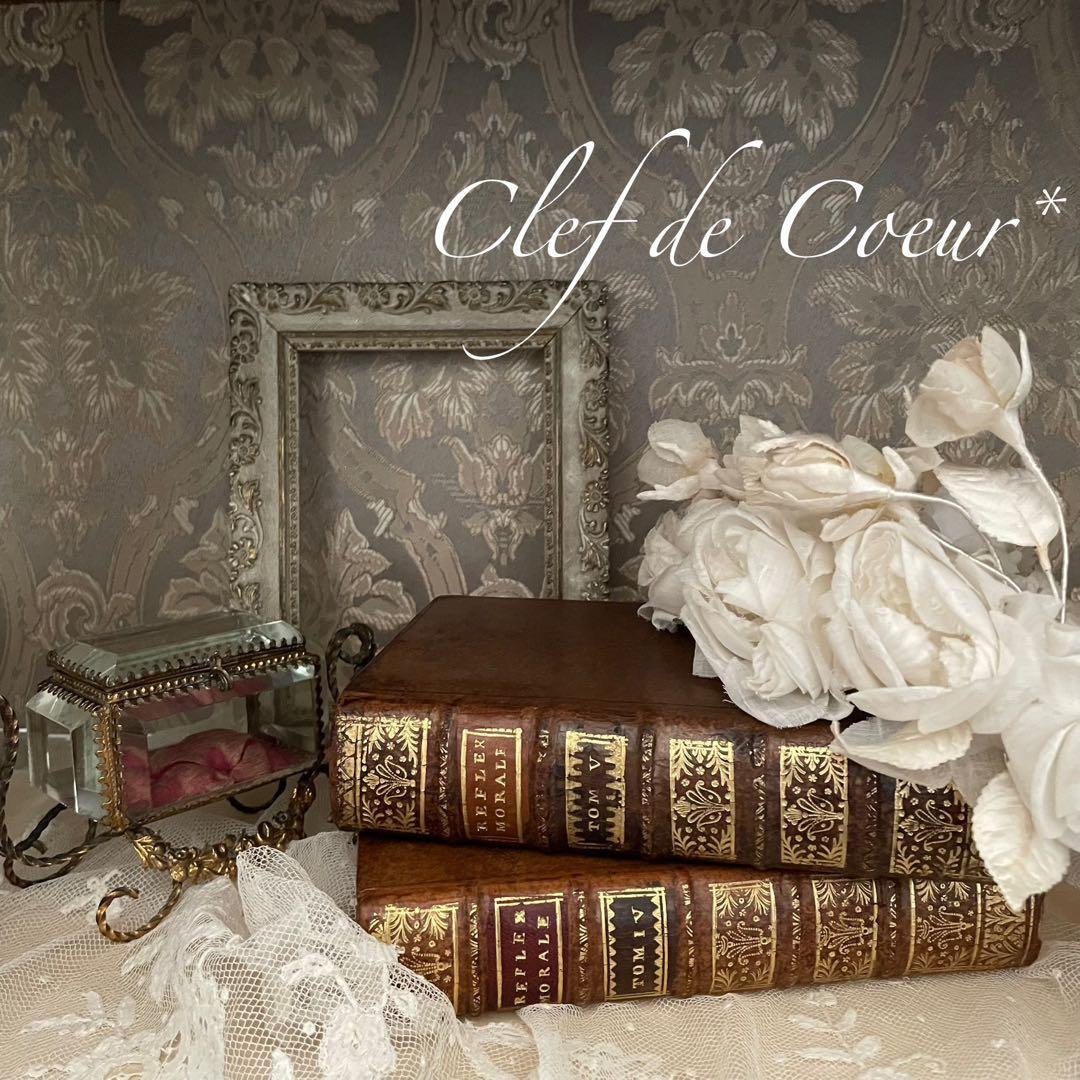 0126F フランスアンティーク 300年超 総革装丁 洋書古書 ディスプレイ本