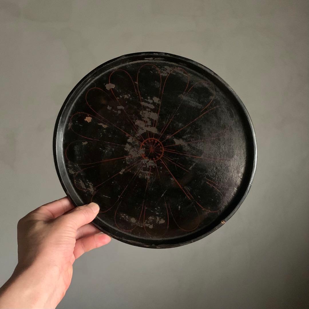 朽木塗 盆 朽木盆 No.3 古美術 古道具 アンティーク 枯れ盆 やつれ盆