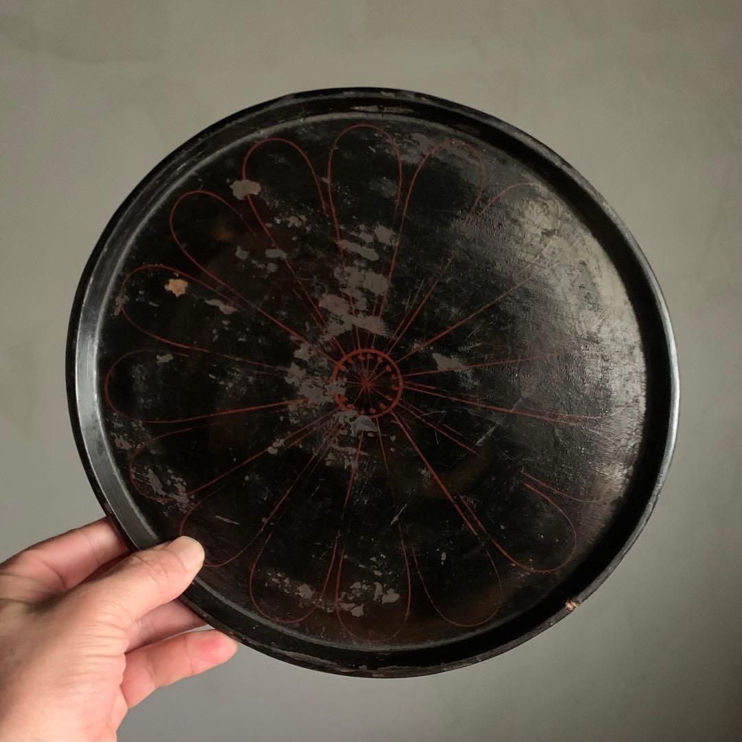 朽木塗 盆 朽木盆 No.3 古美術 古道具 アンティーク 枯れ盆 やつれ盆