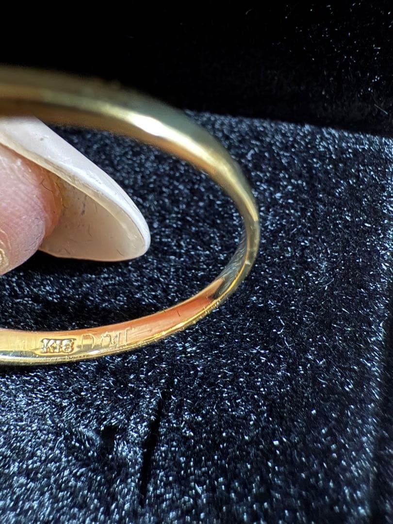 k18 天然サファイア リング