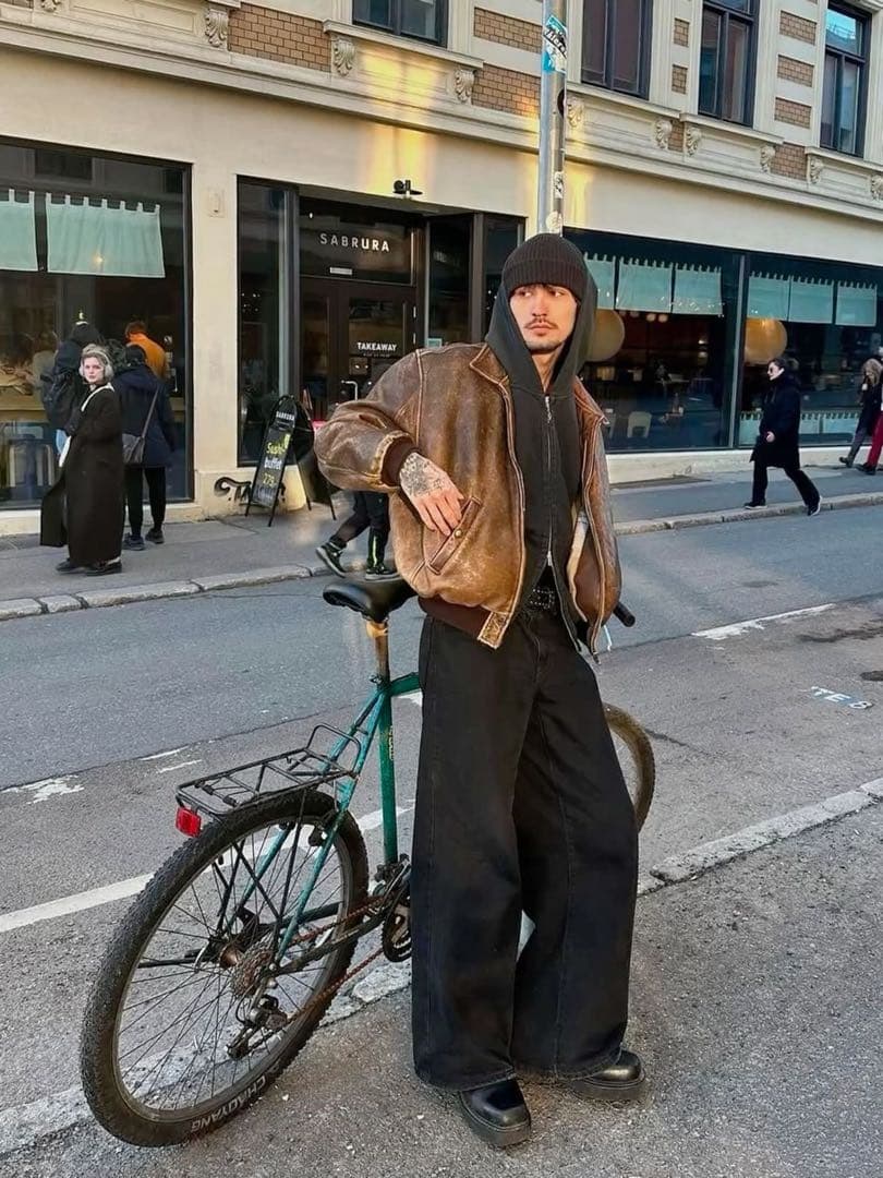 ジャケット・アウター vtg 80s A-2 real leather bomber jacket