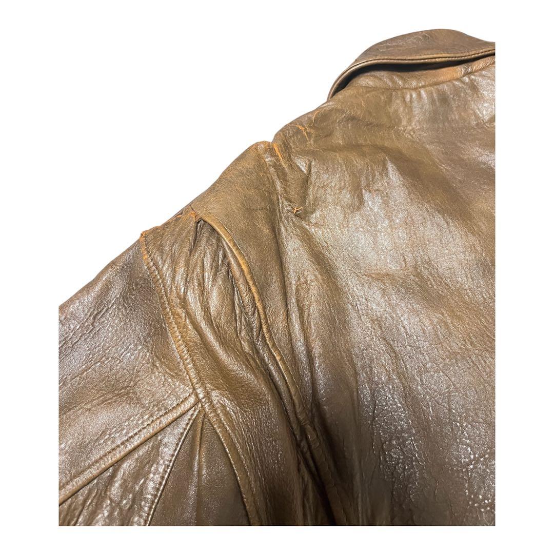 ジャケット・アウター vtg 80s A-2 real leather bomber jacket