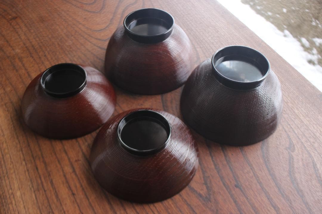 時代逸品！極上千筋糸目に優美な見返し唐草蒔絵の映えるお椀2点（検輪島塗雑煮