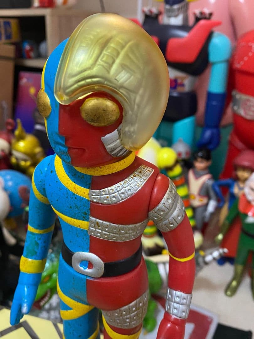 人造人間・キカイダー ソフビ人形 25cm 当時物風