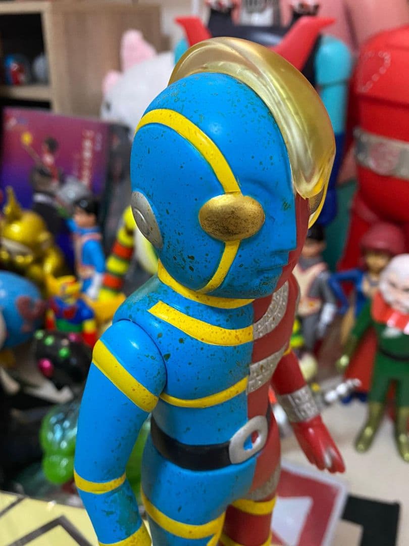 人造人間・キカイダー ソフビ人形 25cm 当時物風