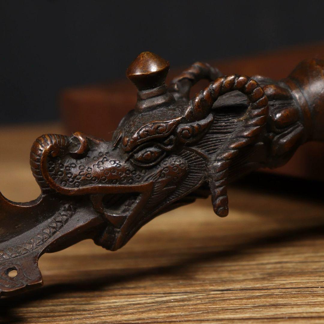 銅製 法器 象鼻金剛降魔杵 招財 辟邪 開運 装飾品 工芸品 置物