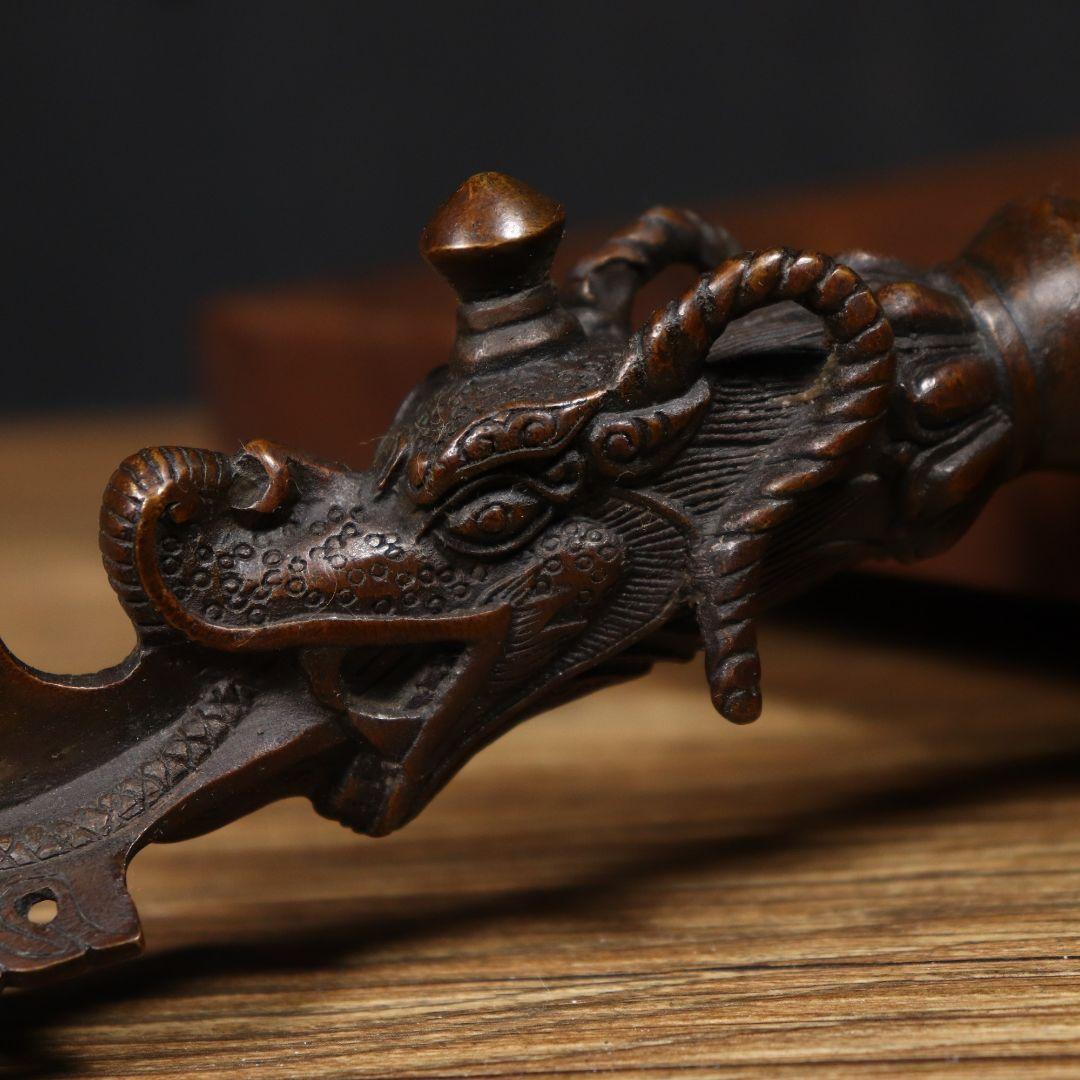 銅製 法器 象鼻金剛降魔杵 招財 辟邪 開運 装飾品 工芸品 置物