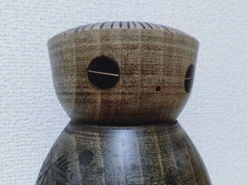 創作こけし　松谷ちどり作「秋風」高さ約12㎝　美品