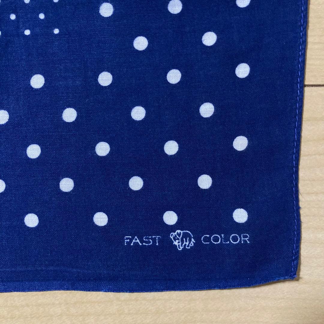 希少 40s 50s 下鼻 ゾウ 片耳 ドット バンダナ FAST COLOR