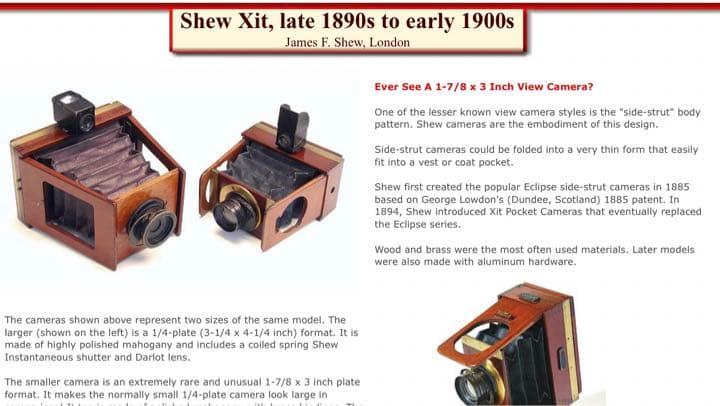 カメラ　アンティーク　1890年　London Shew Xit