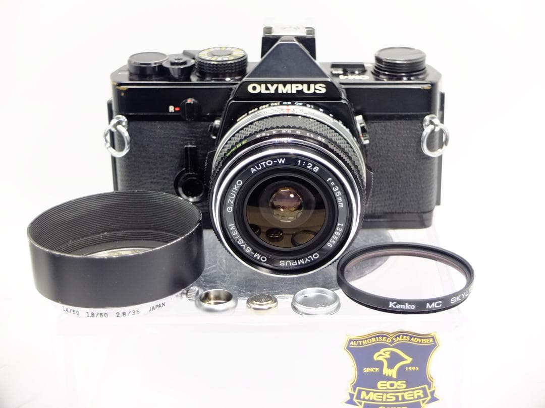 【実写確認整備品】オリンパスOM1ブラック／Gズイコー35mmf2.8フード付