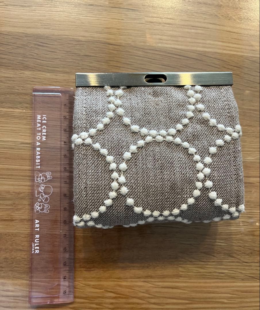 財布 ハンドメイド ミナペルホネン 北欧 がま口 美品 レディース