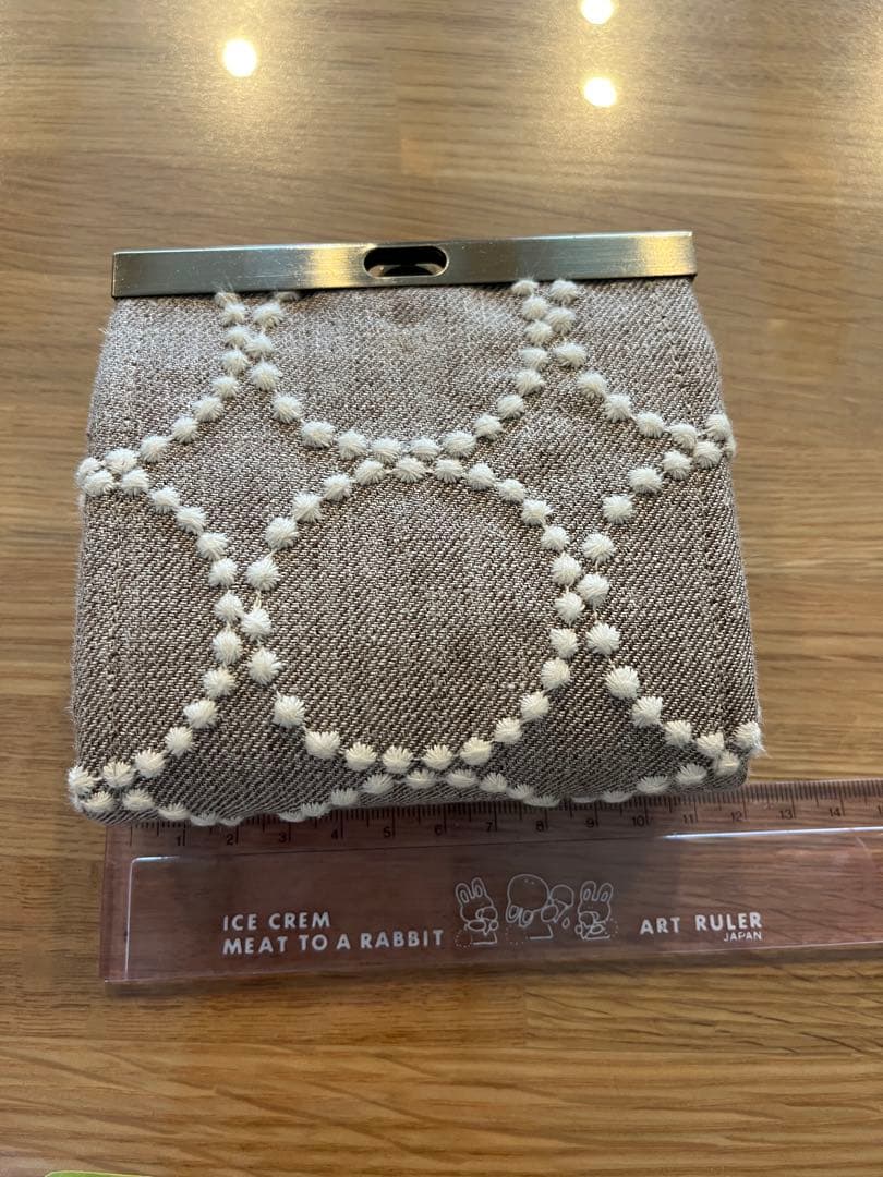 財布 ハンドメイド ミナペルホネン 北欧 がま口 美品 レディース