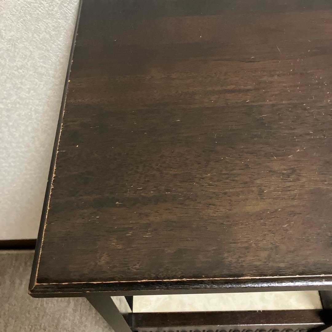 アンティーク★カリモク 木製 電話台 サイドテーブル 昭和レトロ 古家具