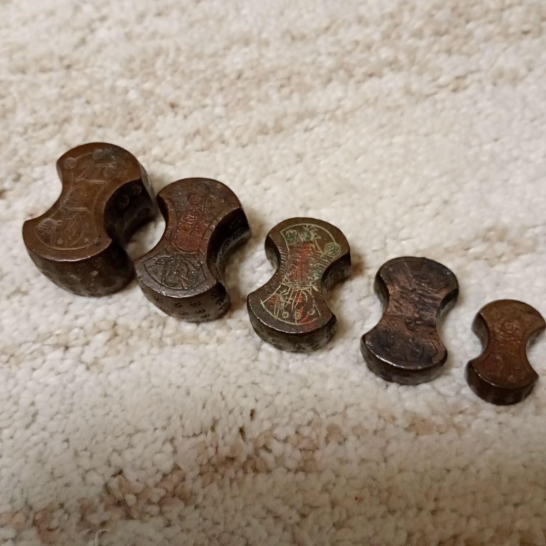 後藤分銅　５種類ーー5両　4両　3両　2両　1両　骨董品