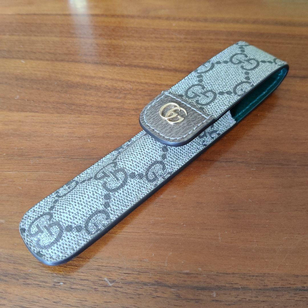 GUCCI ゴールドボールペン GGパターン付き
