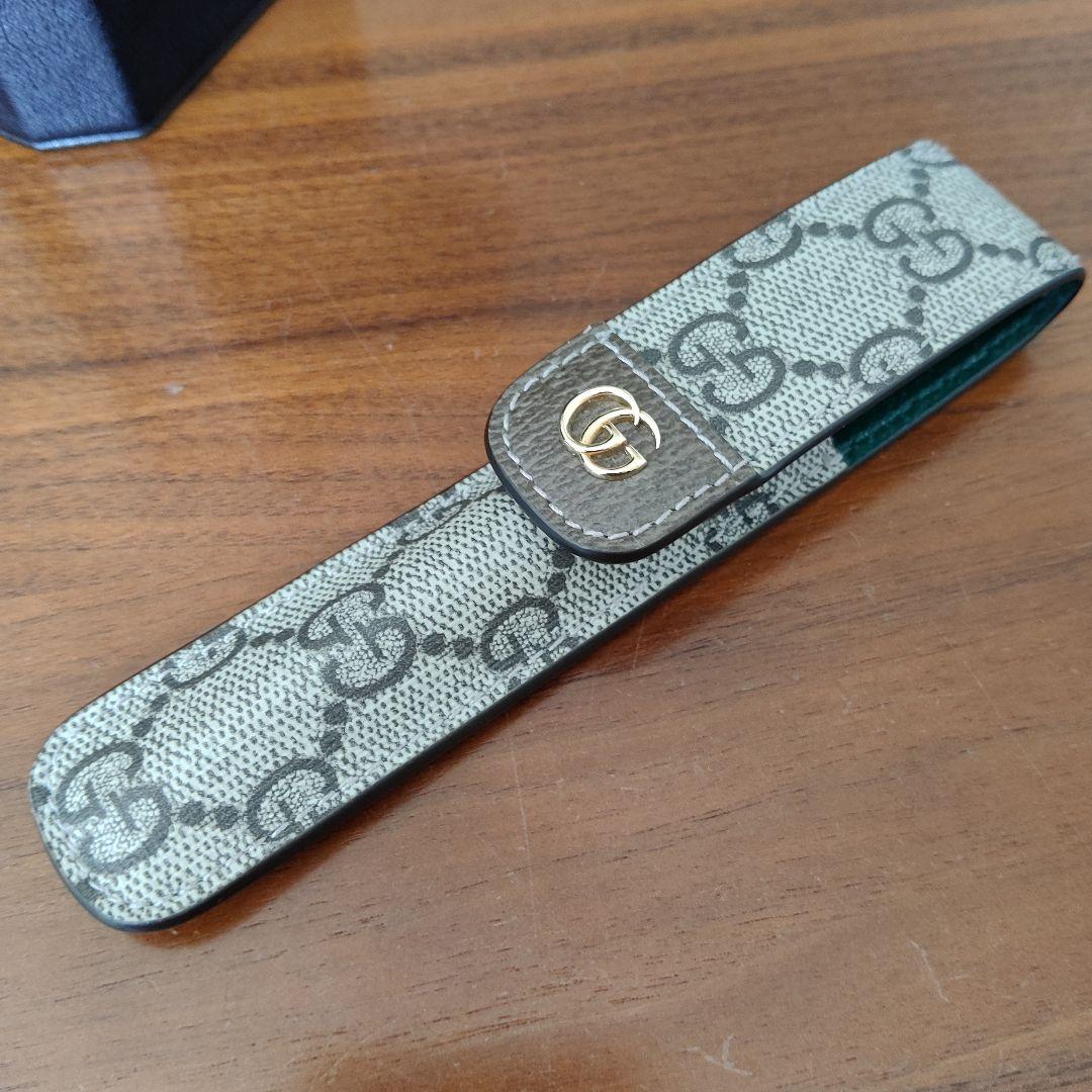 GUCCI ゴールドボールペン GGパターン付き